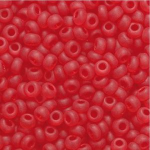 Koraliki szklane Knorr Prandell 2.5mm, Czerwone matowe